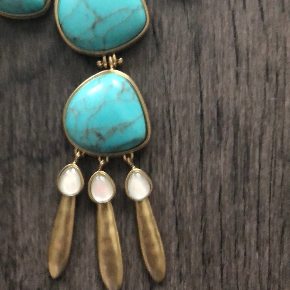 💖HP 3/14💖Lucky Brand turquoise stone necklace - Picture 5 of 7